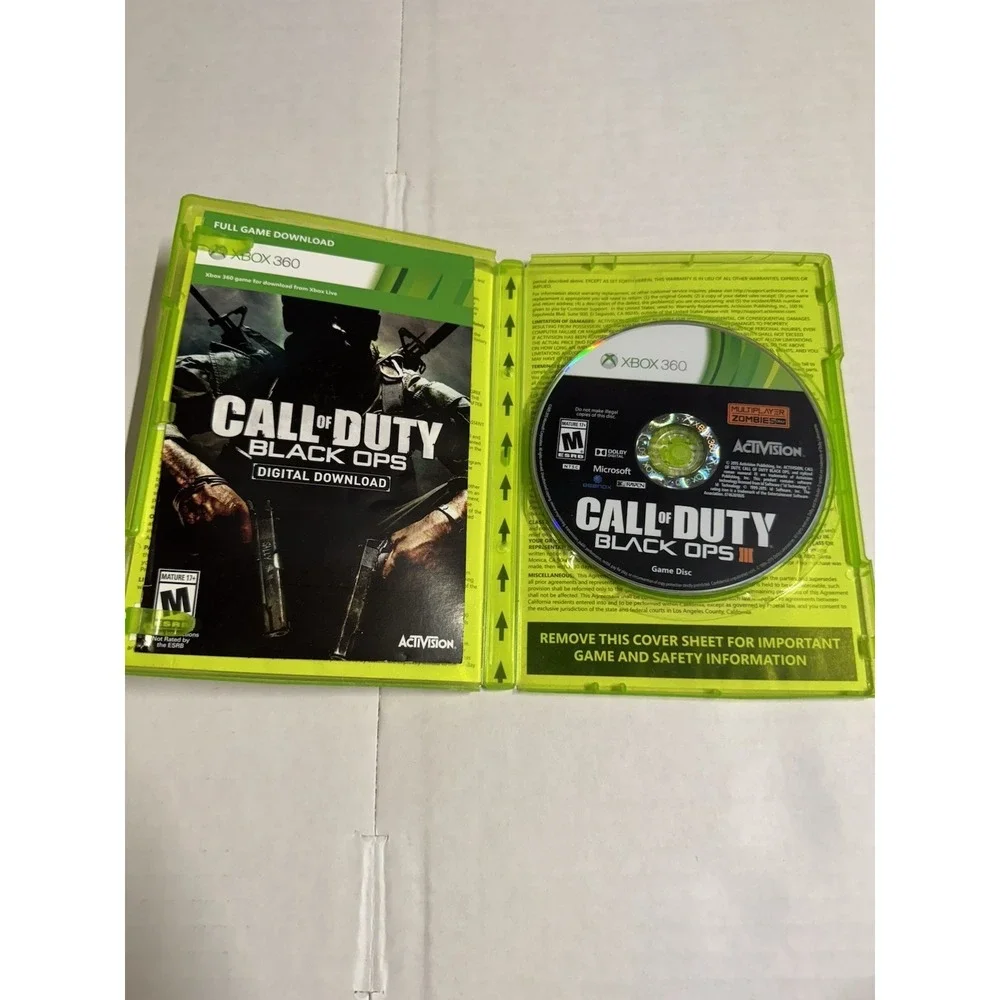 Call of Duty Black Ops 3 III Xbox 360 2015 Video Game